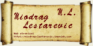 Miodrag Leštarević vizit kartica